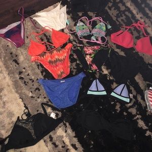 Variety of bikinis
